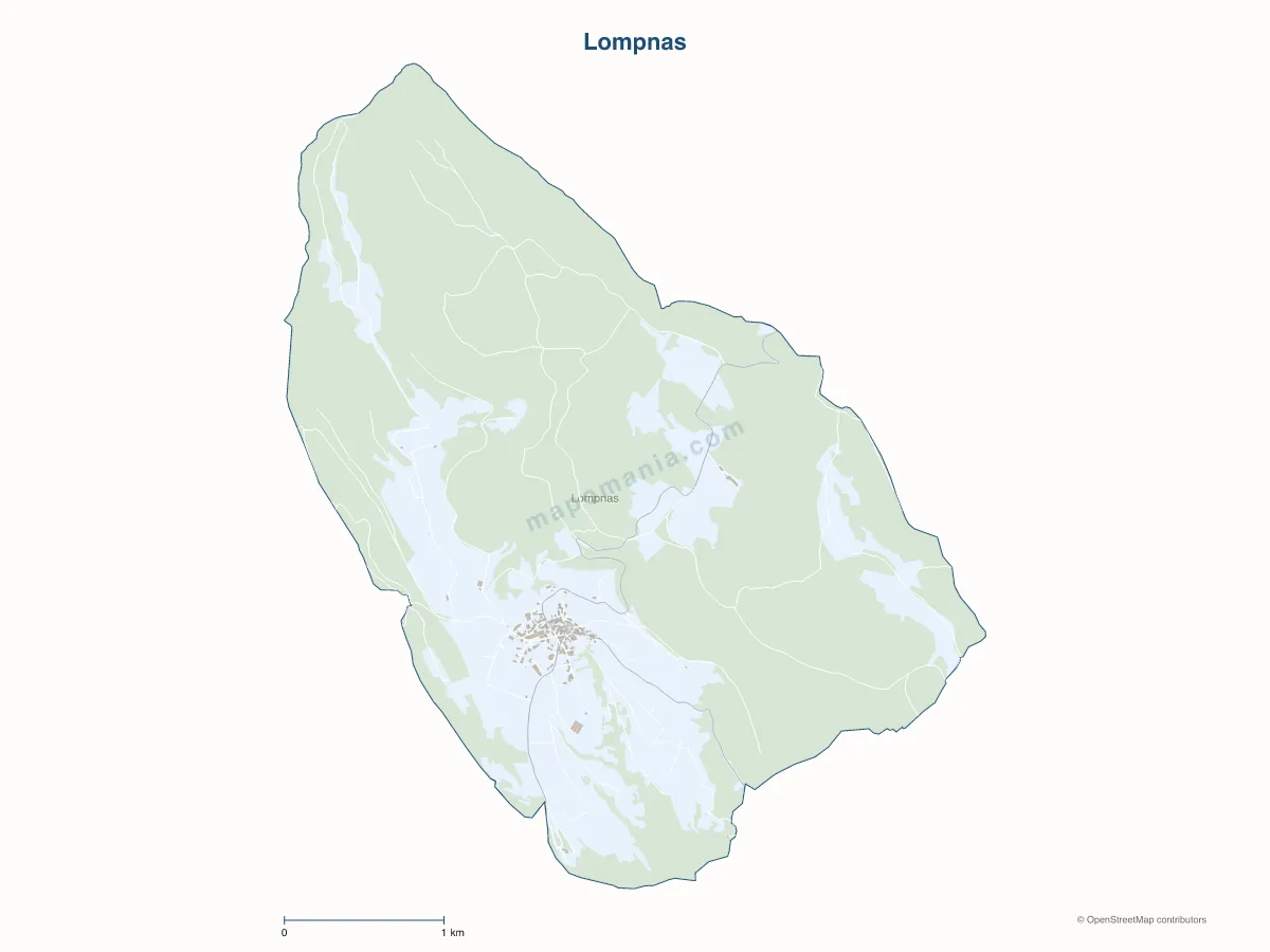 Carte de Lompnas à personnaliser