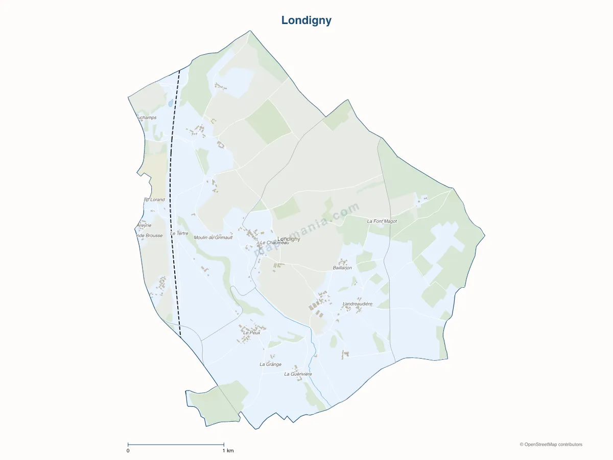 Carte de Londigny à personnaliser