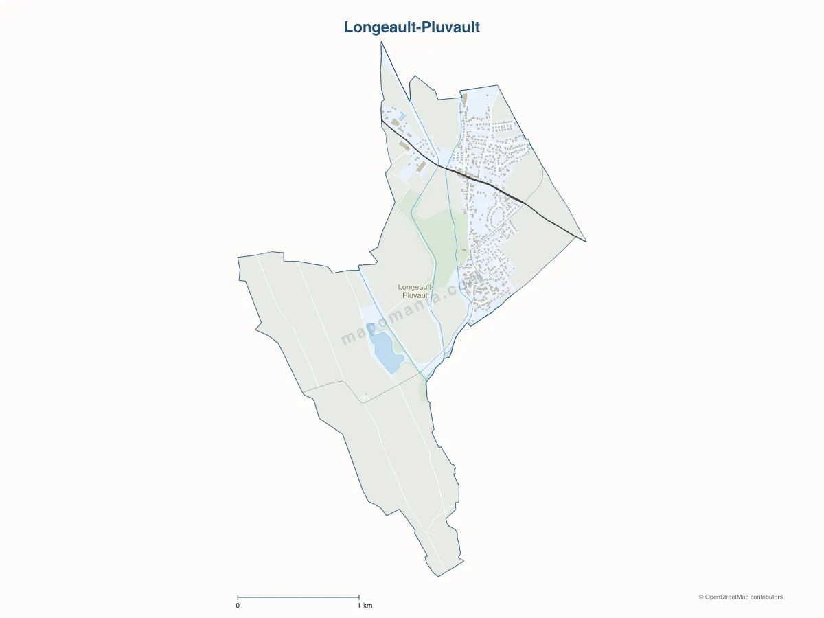 Carte de Longeault-Pluvault à personnaliser