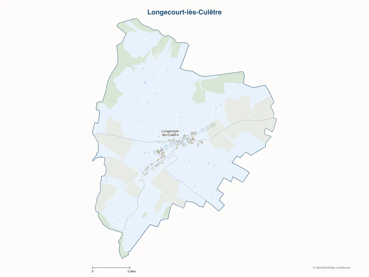 Carte de Longecourt-lès-Culêtre à personnaliser