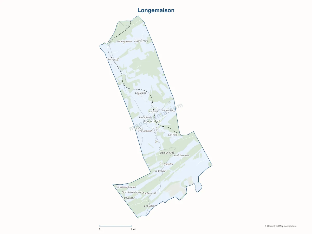 Carte de Longemaison à personnaliser