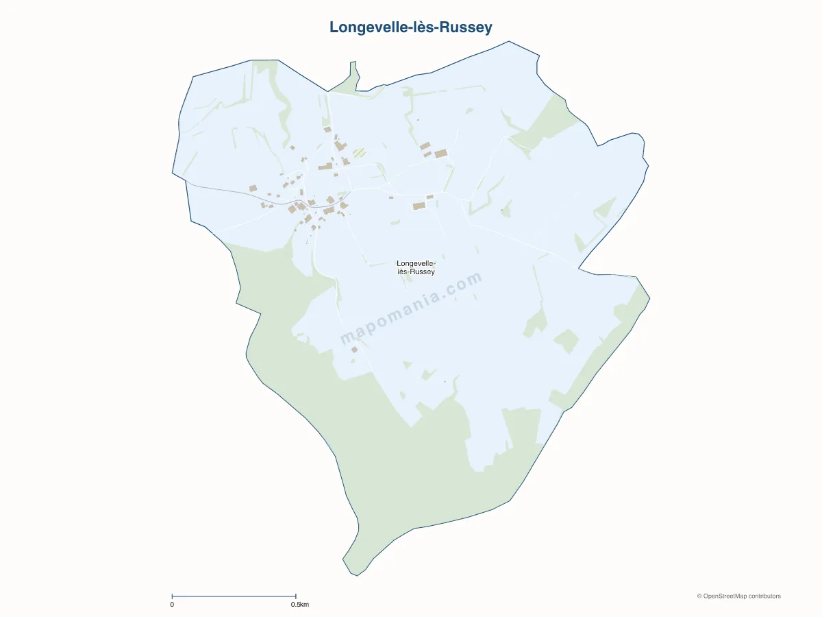 Carte de Longevelle-lès-Russey à personnaliser