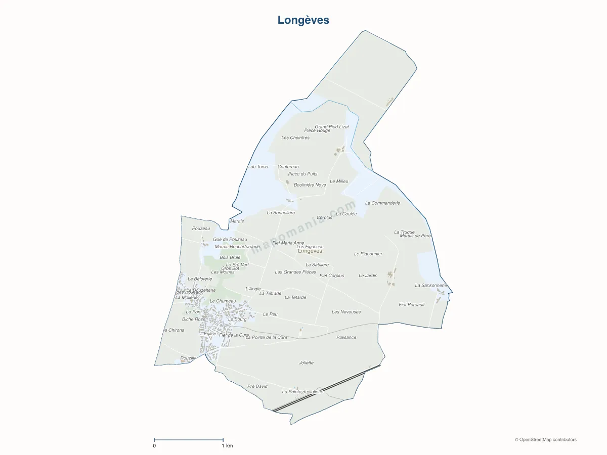 Carte de Longèves à personnaliser