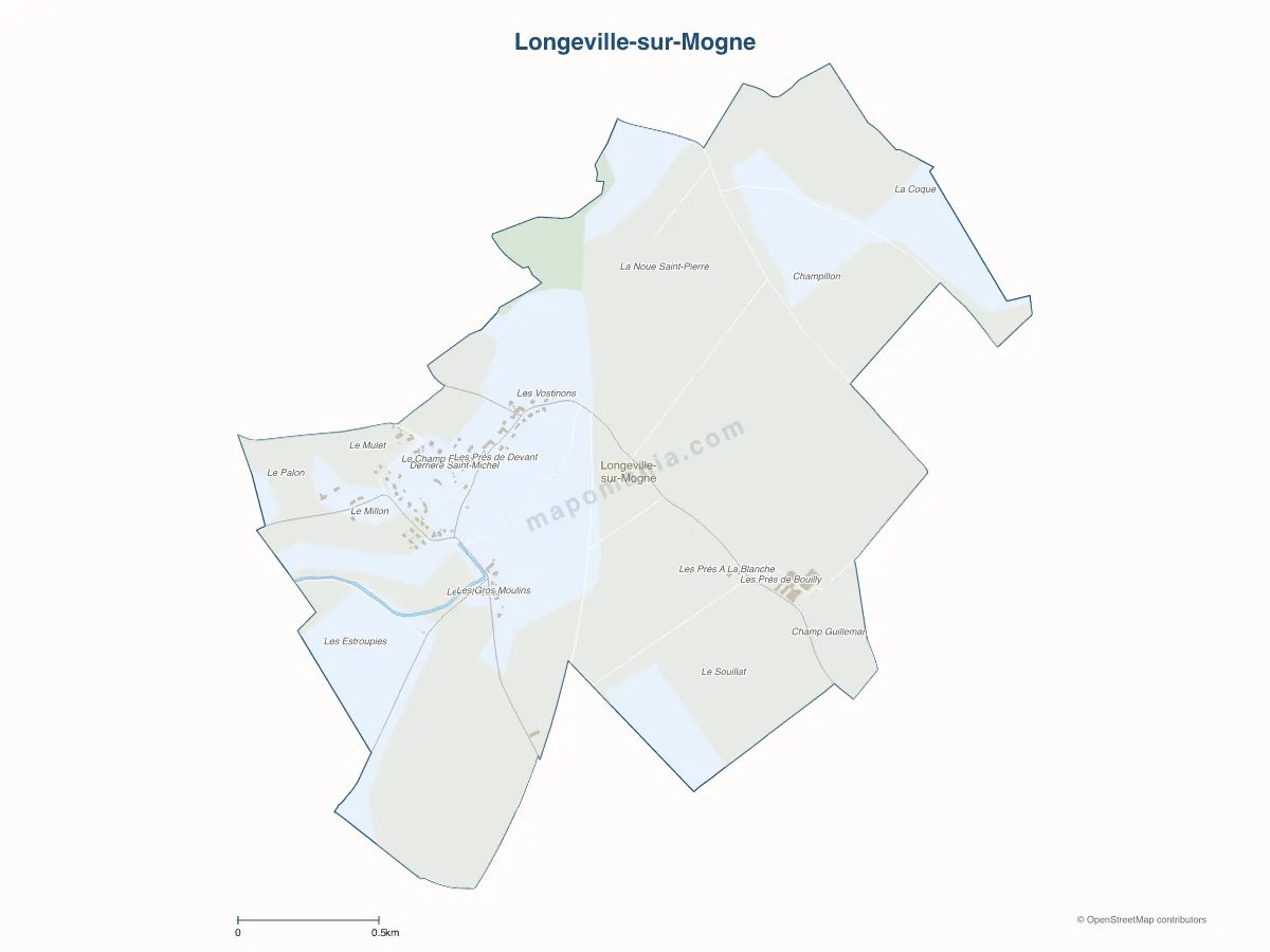 Carte de Longeville-sur-Mogne à personnaliser