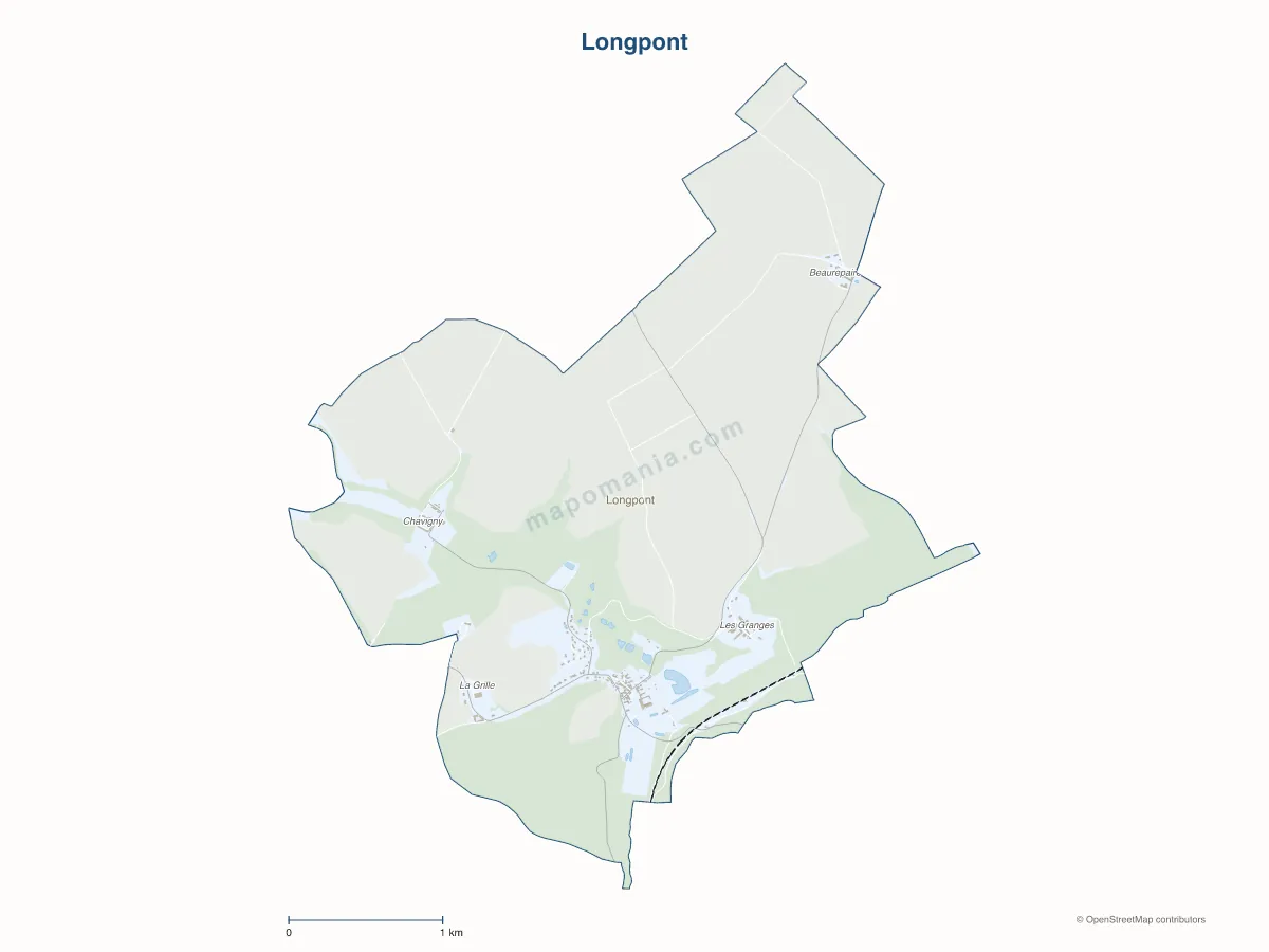 Carte de Longpont à personnaliser