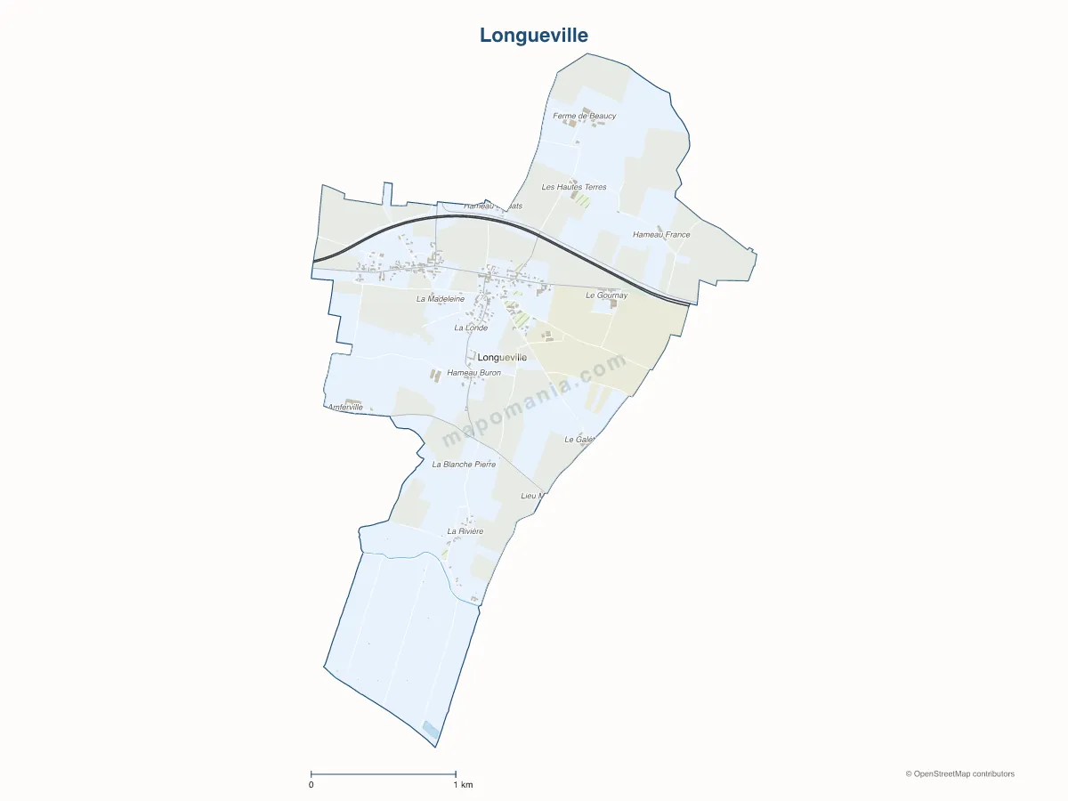 Carte de Longueville à personnaliser