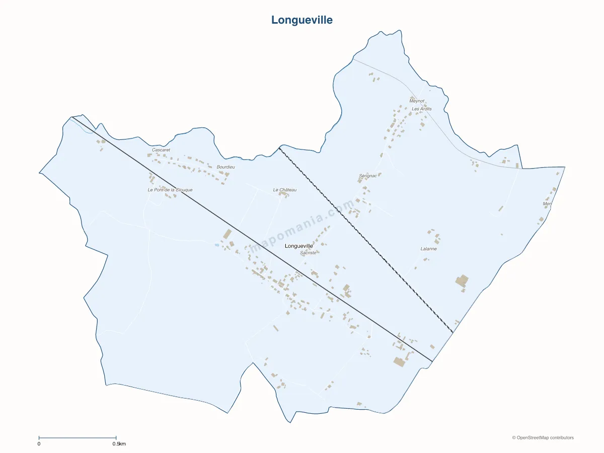 Carte de Longueville à personnaliser