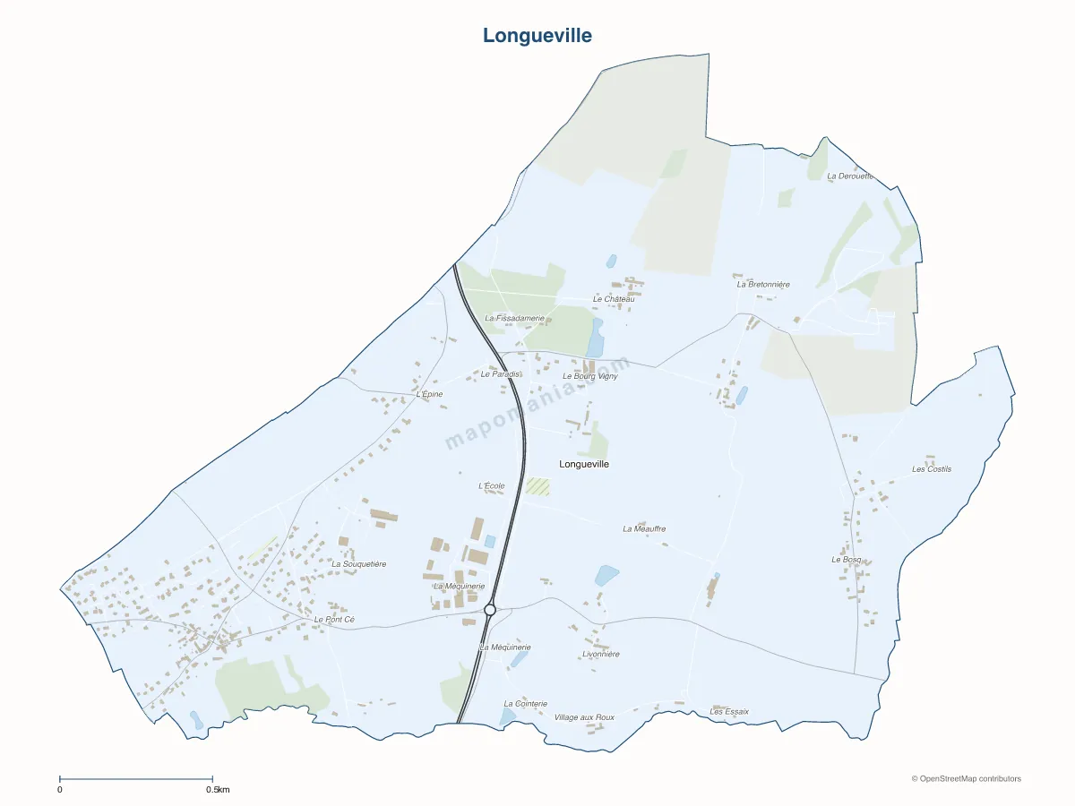 Carte de Longueville à personnaliser
