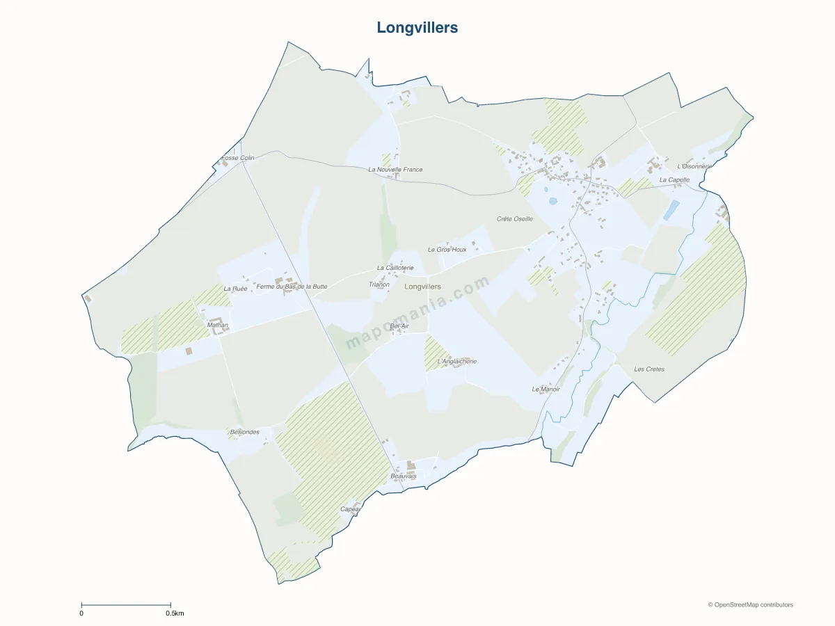 Carte de Longvillers à personnaliser