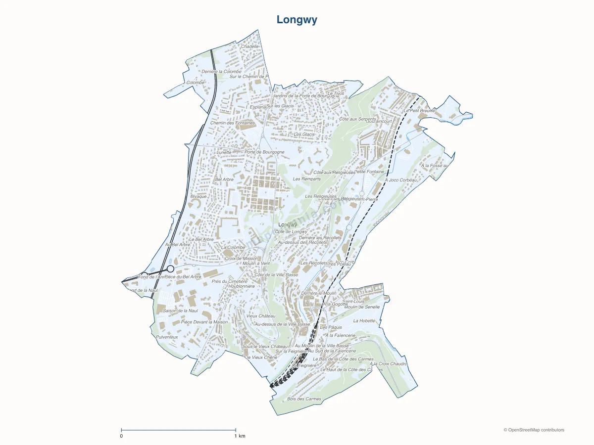 Carte de Longwy à personnaliser