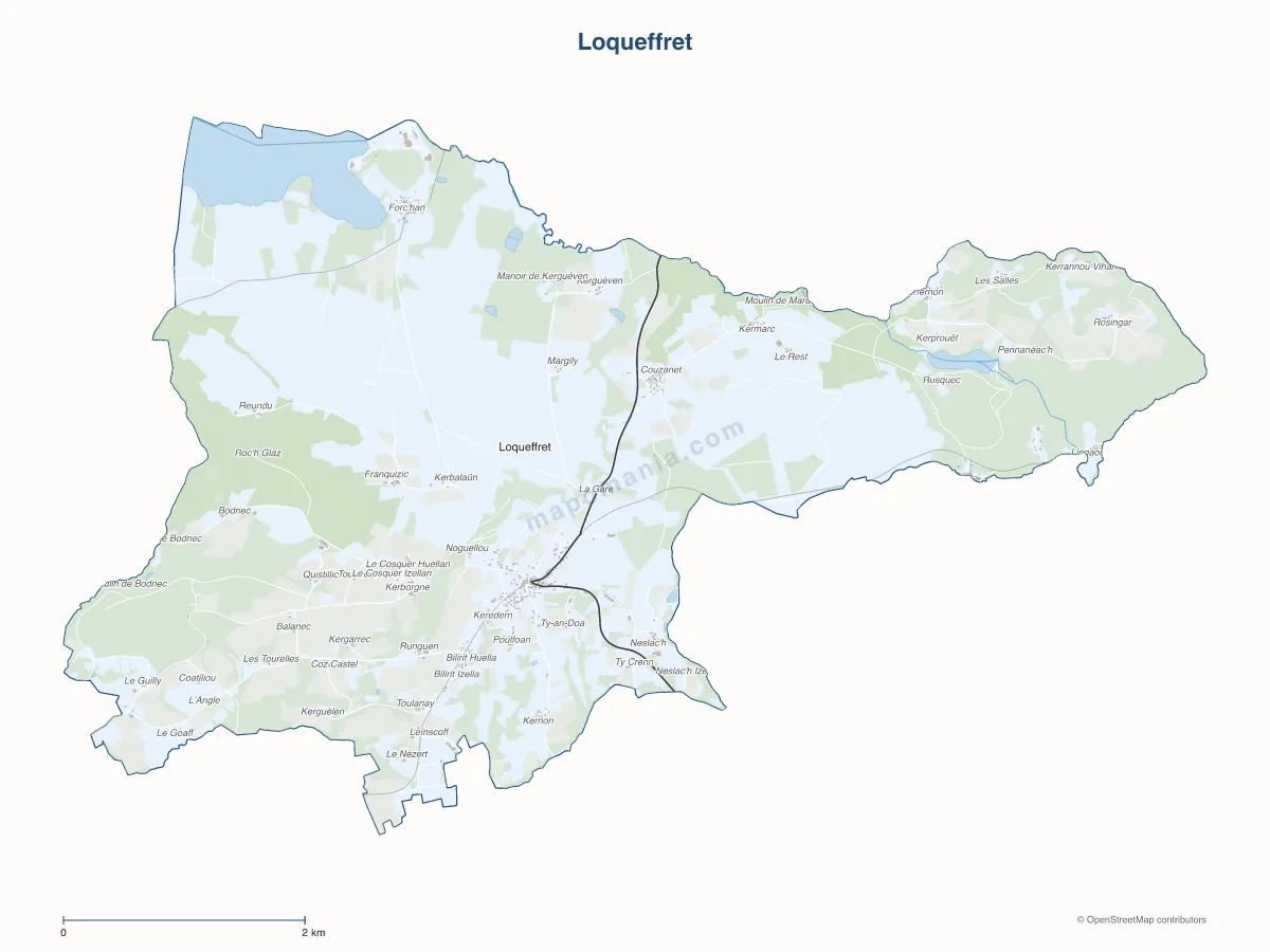 Carte de Loqueffret à personnaliser