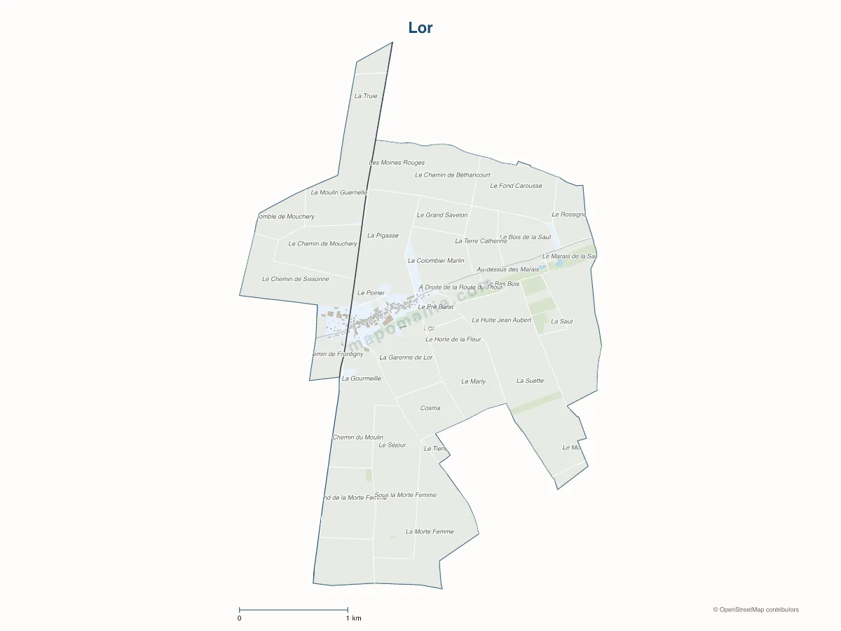 Carte de Lor à personnaliser