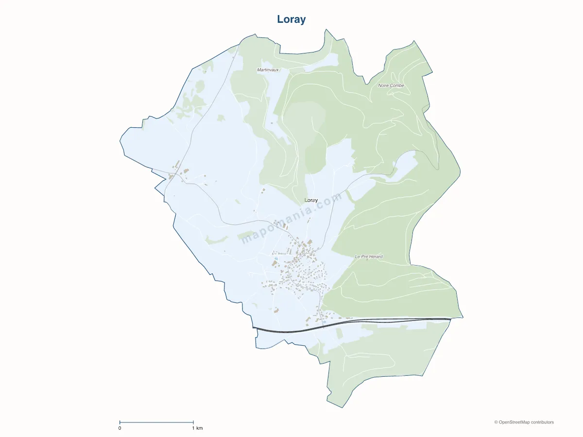 Carte de Loray à personnaliser