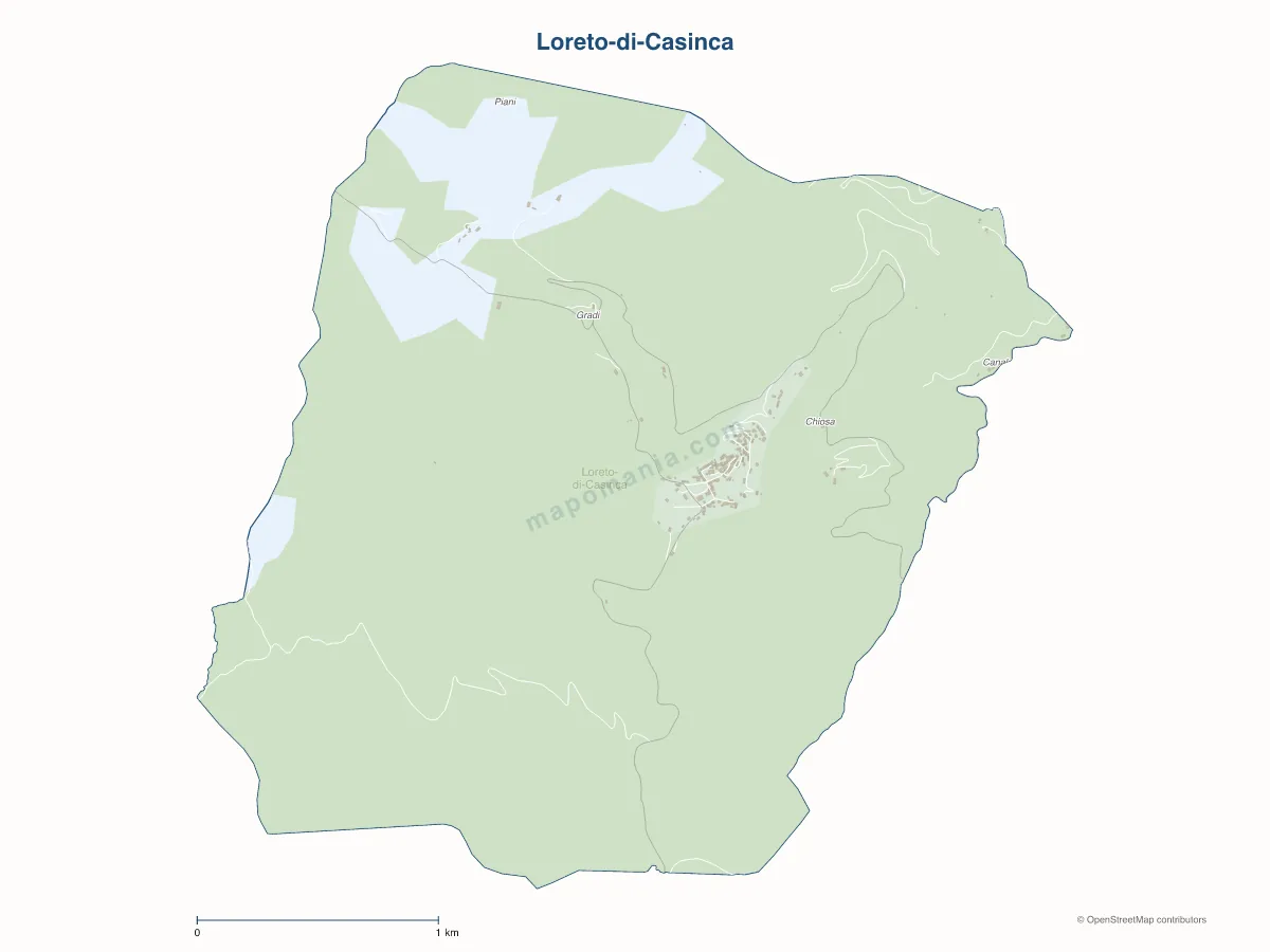 Carte de Loreto-di-Casinca à personnaliser