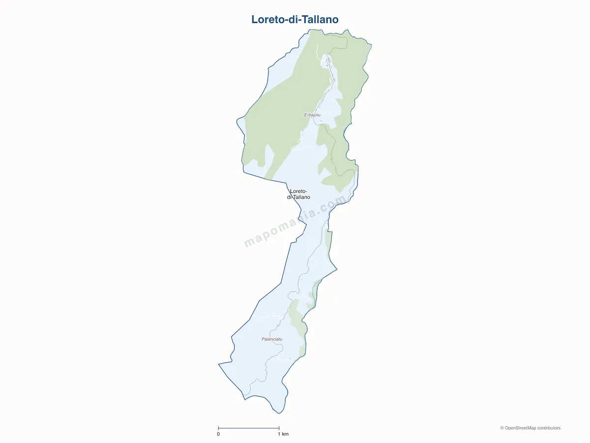 Carte de Loreto-di-Tallano à personnaliser