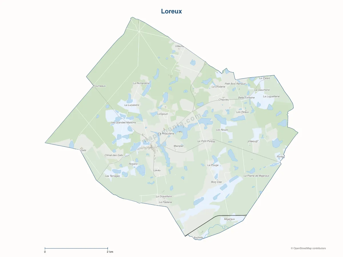 Carte de Loreux à personnaliser