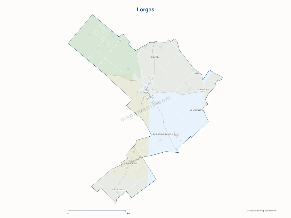Carte de Lorges à personnaliser
