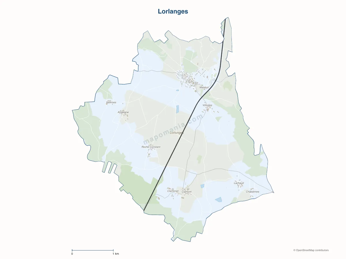 Carte de Lorlanges à personnaliser