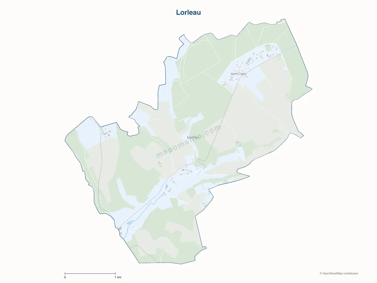 Carte de Lorleau à personnaliser