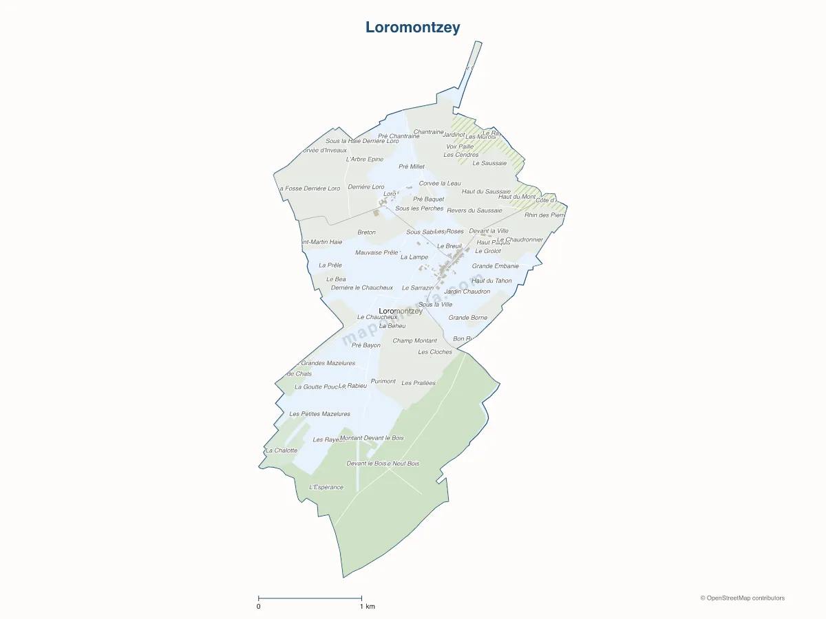 Carte de Loromontzey à personnaliser