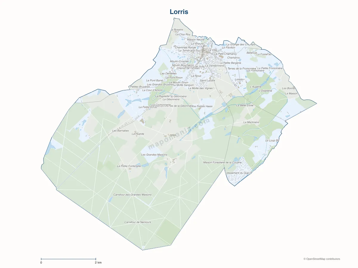 Carte de Lorris à personnaliser