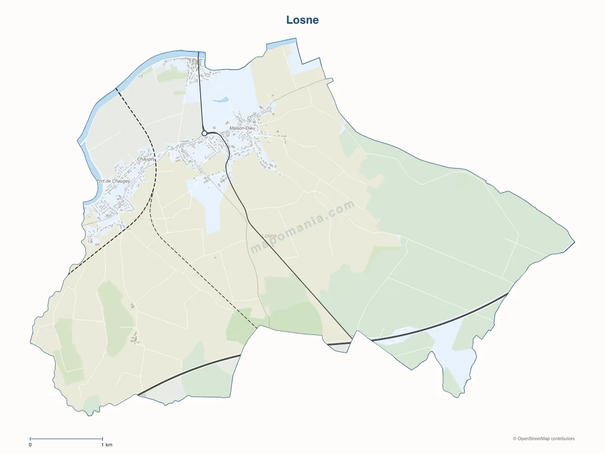 Carte de Losne à personnaliser