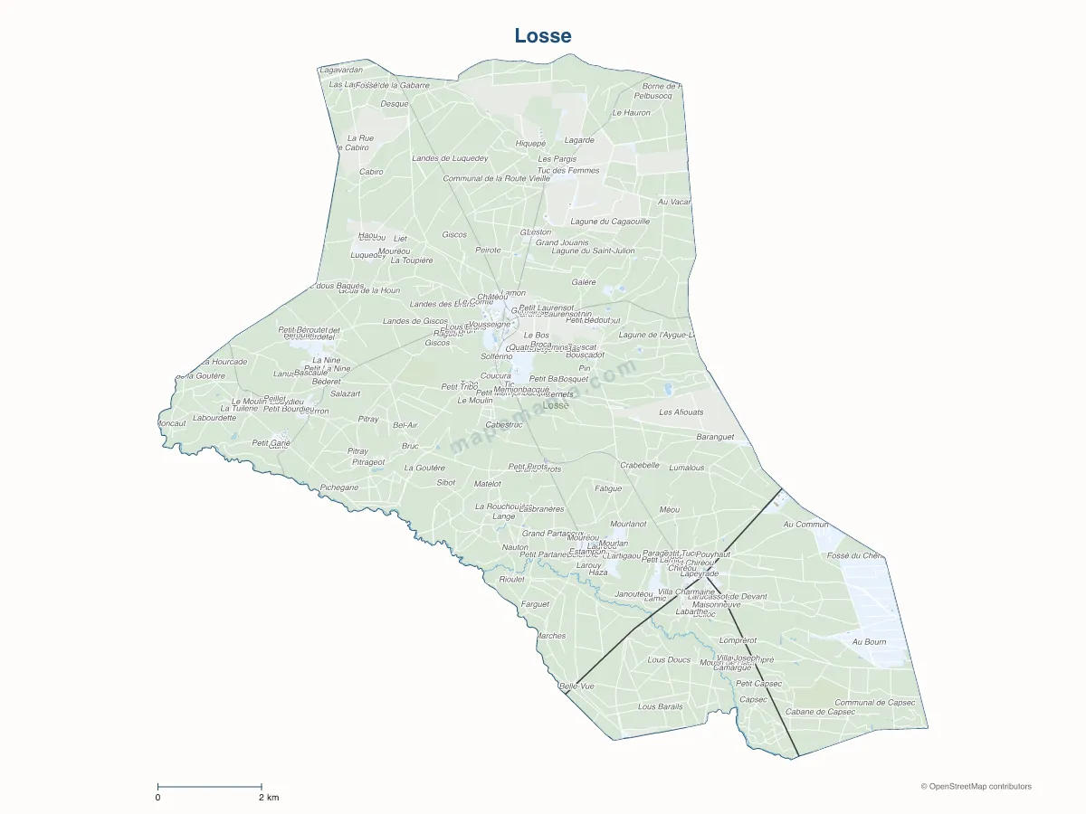 Carte de Losse à personnaliser
