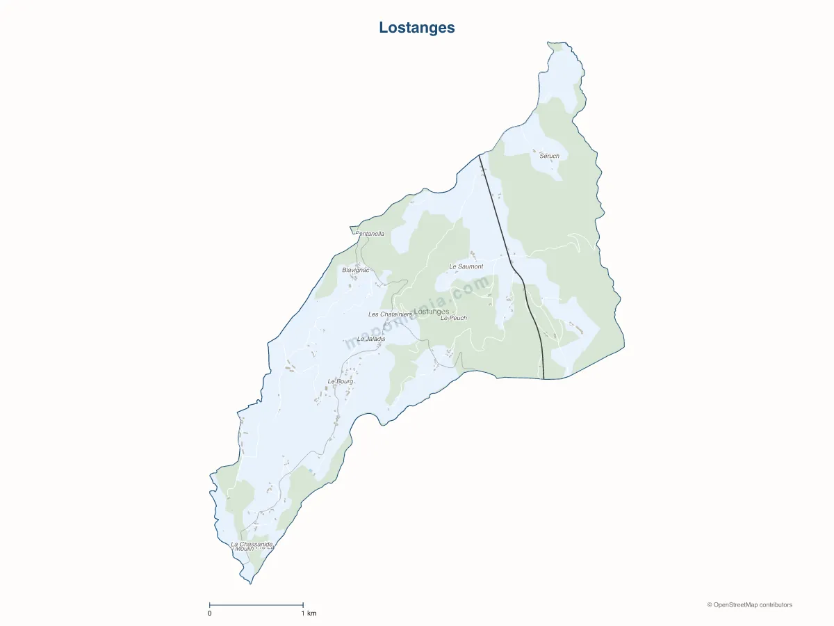 Carte de Lostanges à personnaliser