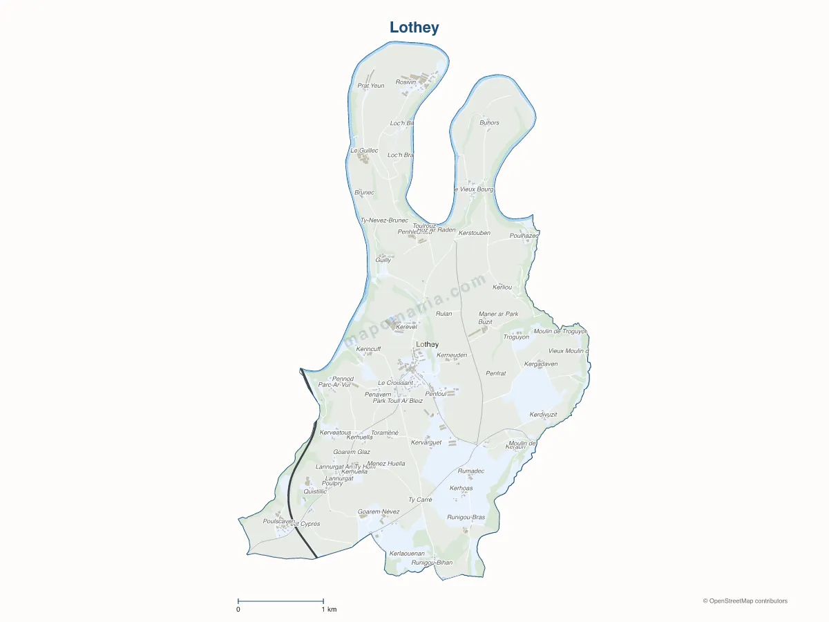 Carte de Lothey à personnaliser
