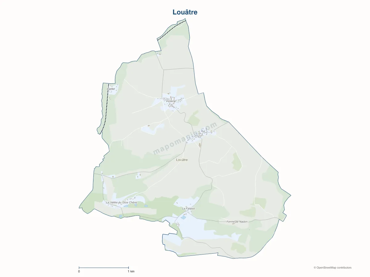 Carte de Louâtre à personnaliser