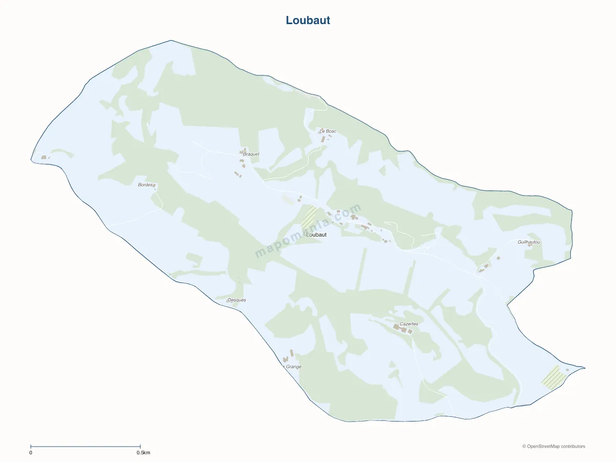 Carte de Loubaut à personnaliser