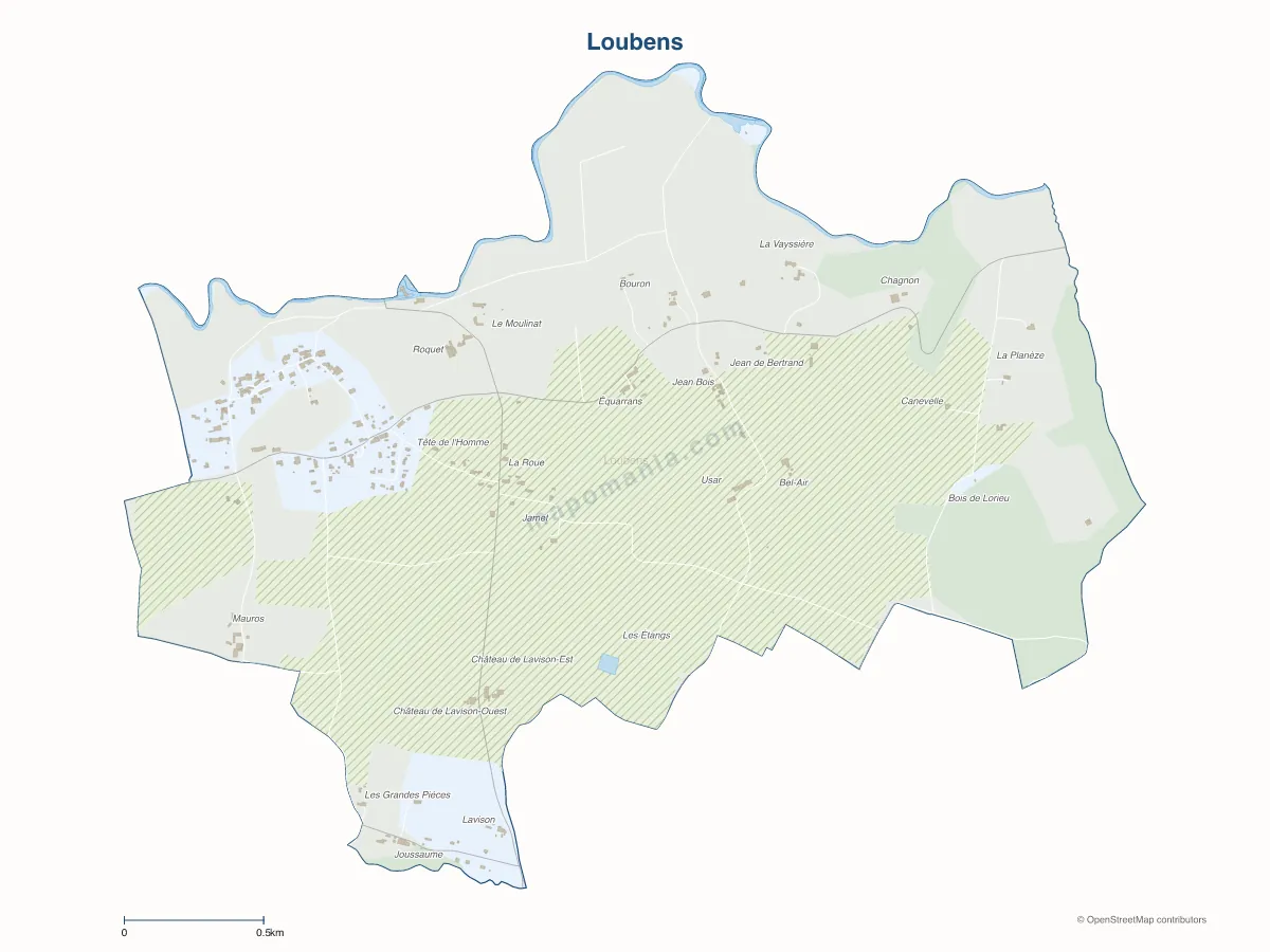 Carte de Loubens à personnaliser