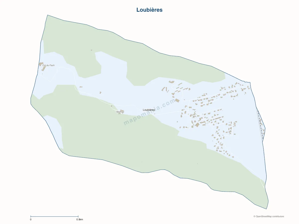 Carte de Loubières à personnaliser