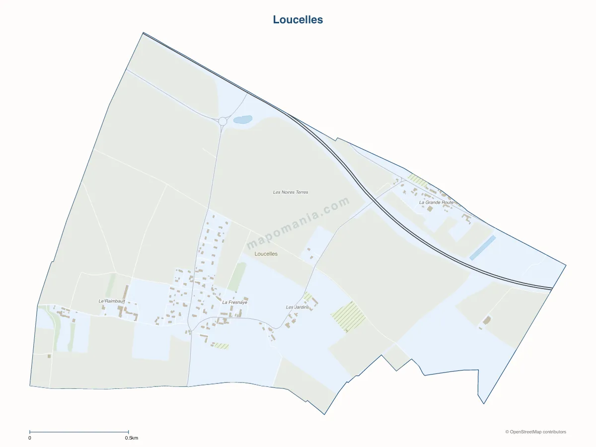 Carte de Loucelles à personnaliser