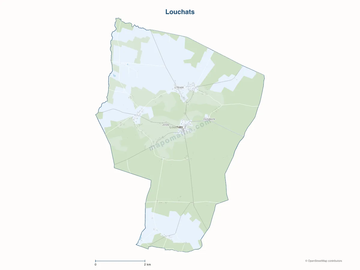 Carte de Louchats à personnaliser