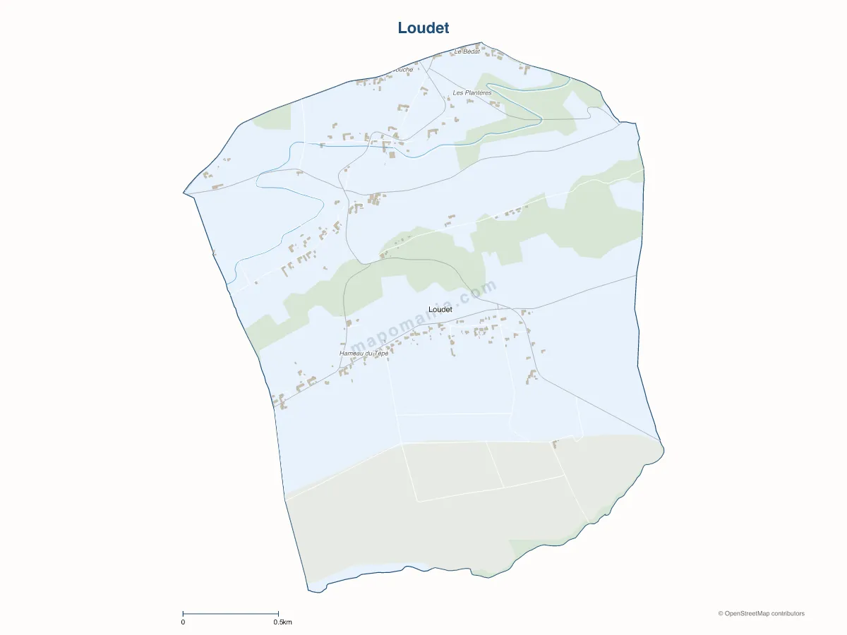 Carte de Loudet à personnaliser