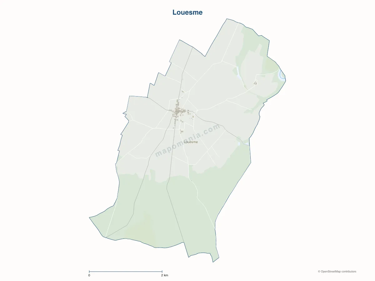 Carte de Louesme à personnaliser