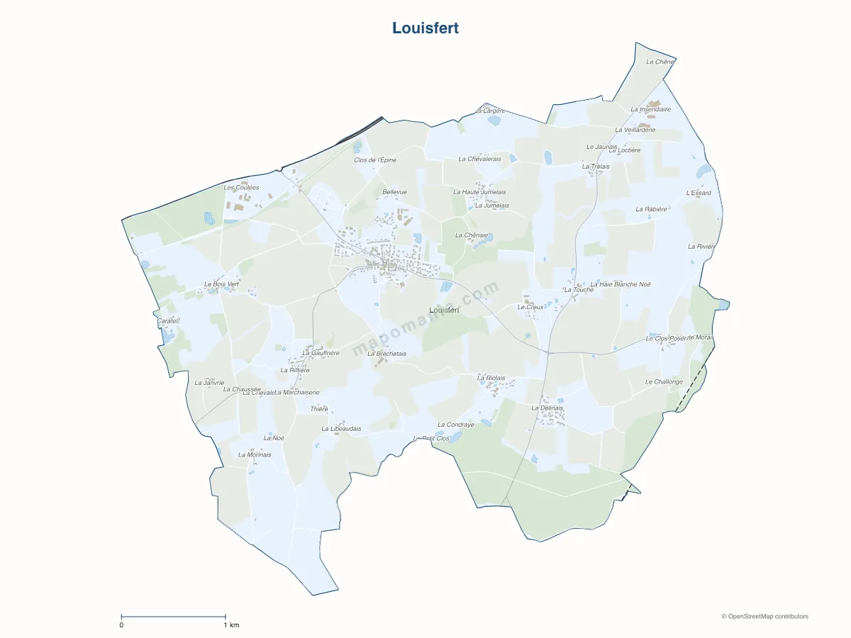 Carte de Louisfert à personnaliser