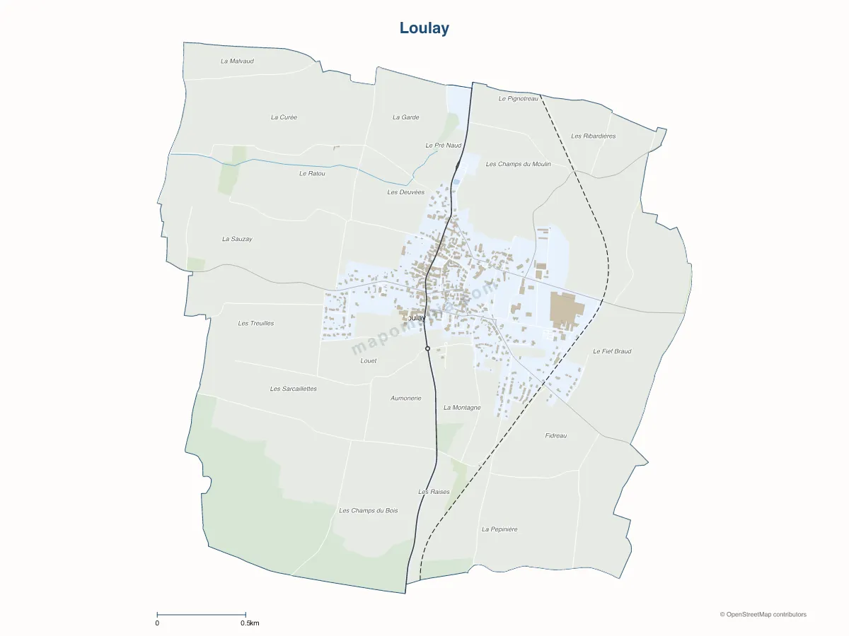 Carte de Loulay à personnaliser