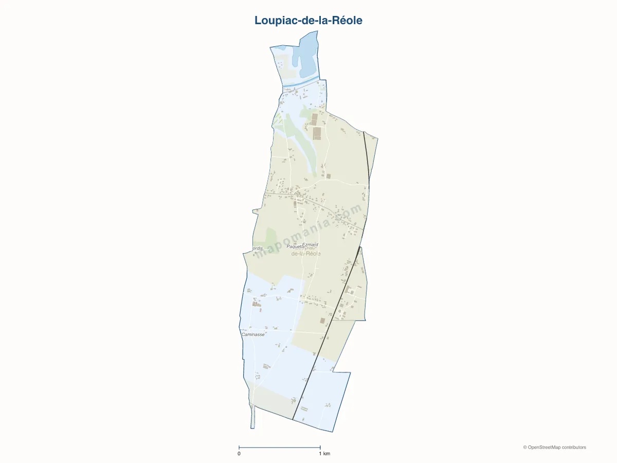 Carte de Loupiac-de-la-Réole à personnaliser