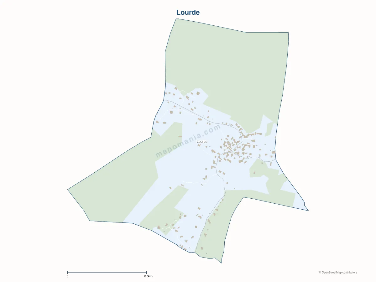 Carte de Lourde à personnaliser