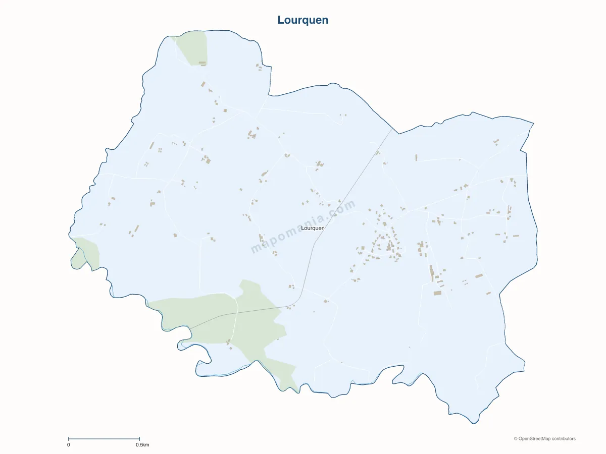Carte de Lourquen à personnaliser