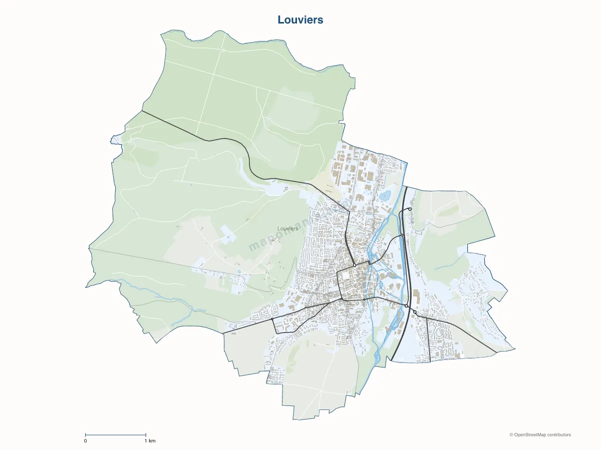 Carte de Louviers à personnaliser