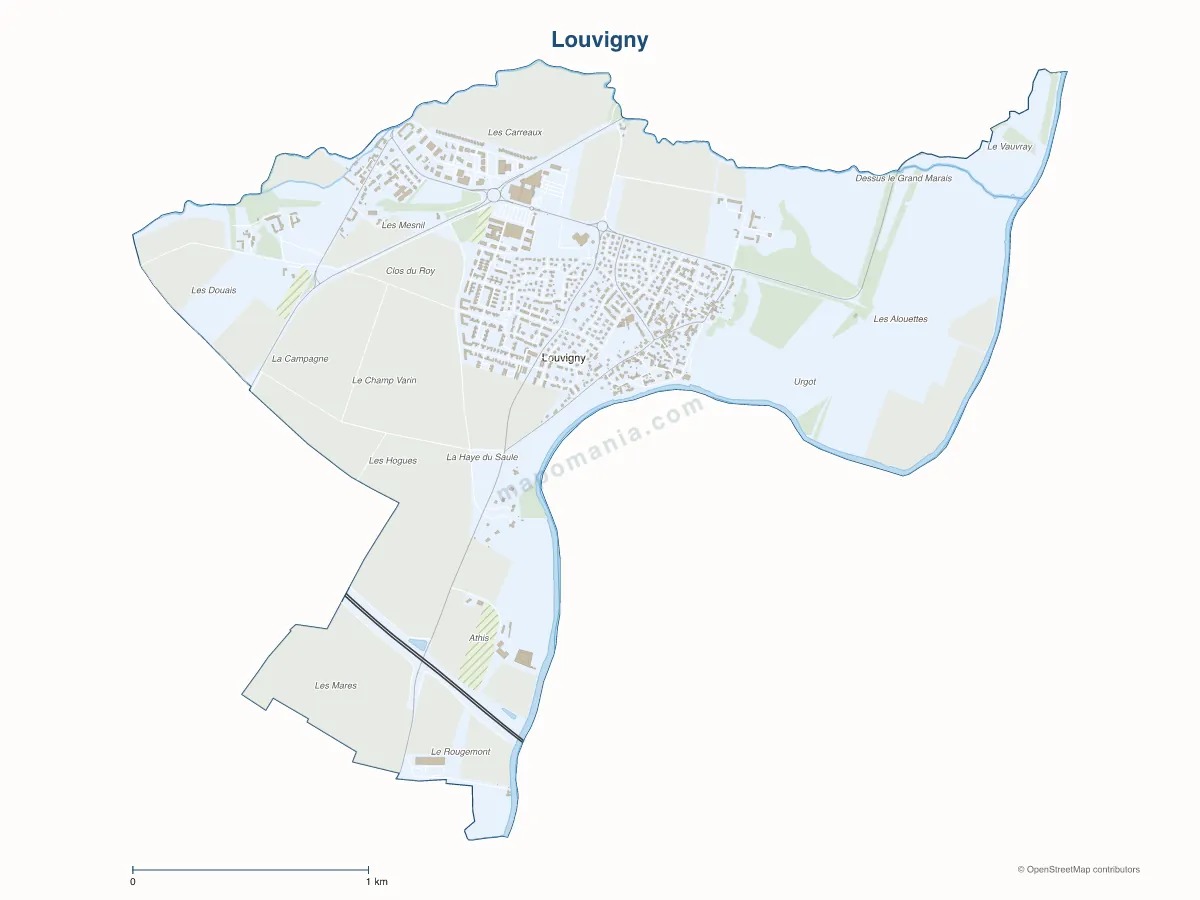 Carte de Louvigny à personnaliser