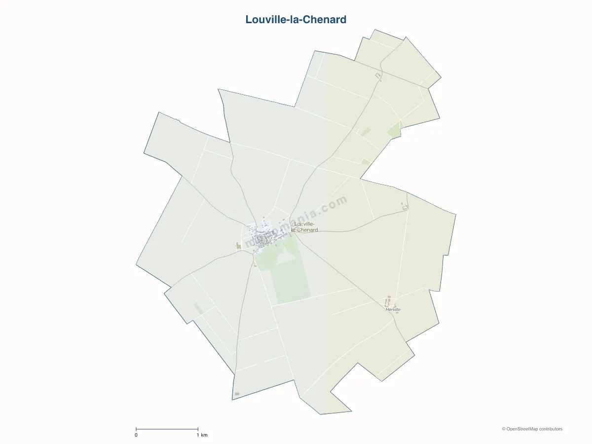 Carte de Louville-la-Chenard à personnaliser