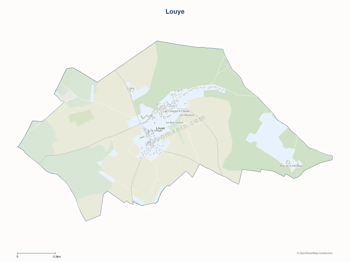 Carte de Louye à personnaliser