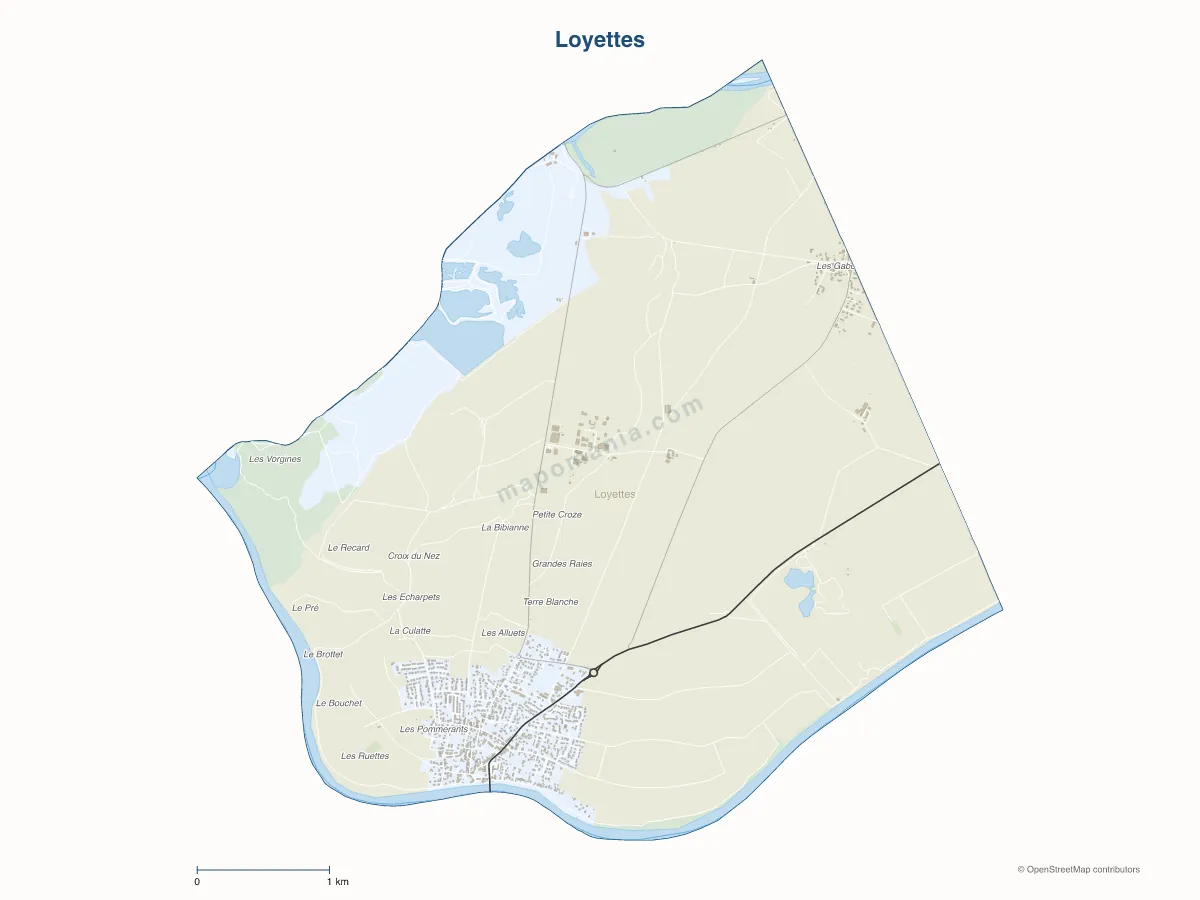 Carte de Loyettes à personnaliser