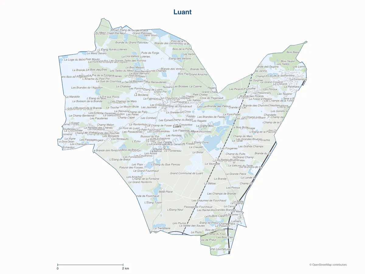 Carte de Luant à personnaliser