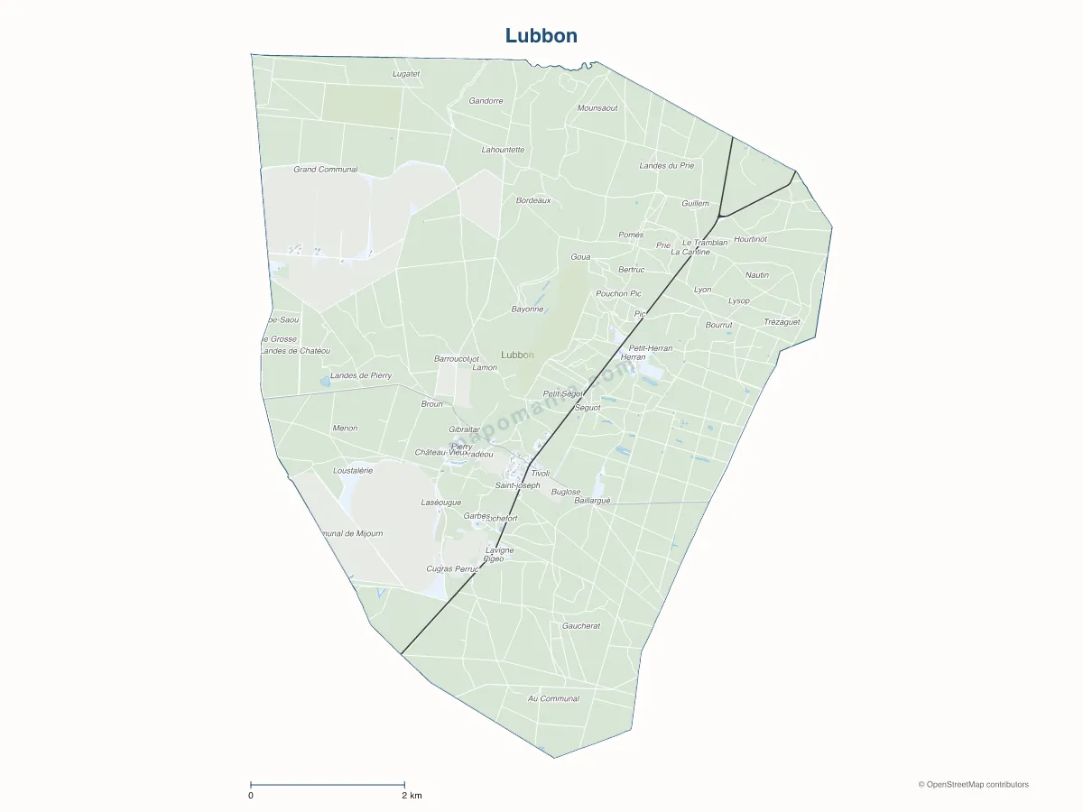 Carte de Lubbon à personnaliser