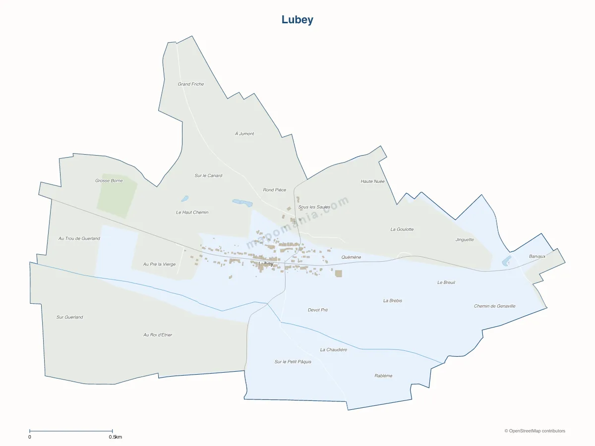 Carte de Lubey à personnaliser